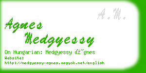 agnes medgyessy business card